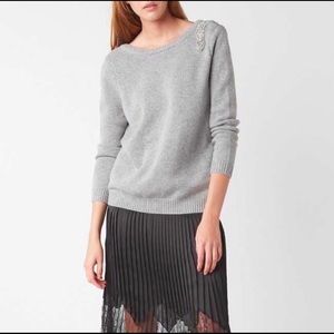 NWT Ba&sh Embellished Snake Sweater